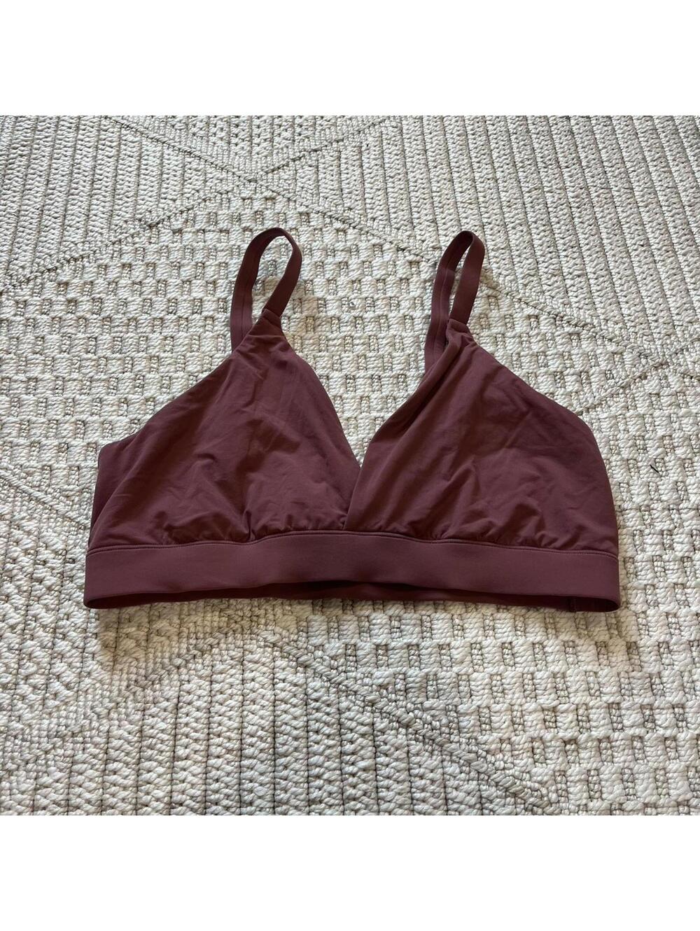 SKIMS Wireless Bralette in Deep Wine